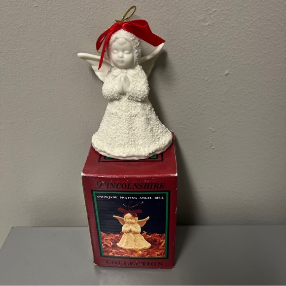 Lincolnshire Christmas Ornament Snowjade Praying Angel Bell Holiday Series w/Box - Picture 1 of 4